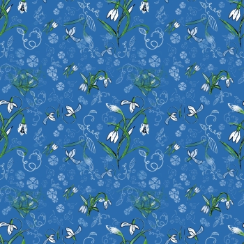Snowdrops in Repeat pattern