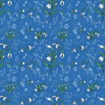 Snowdrops in Repeat pattern